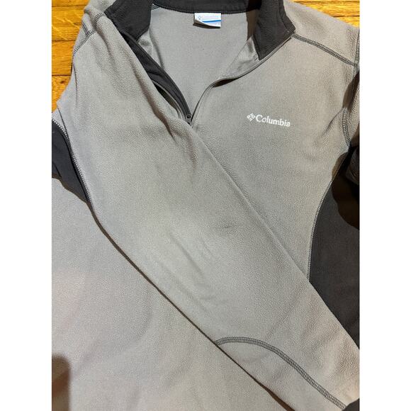 Columbia fleece pullover - quarter zip - 2-tone brown- size M - Picture 8 of 8